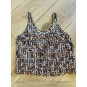 Raquel Allegra Geometric Print‎ Spaghetti Strap Tank Top Women's Small